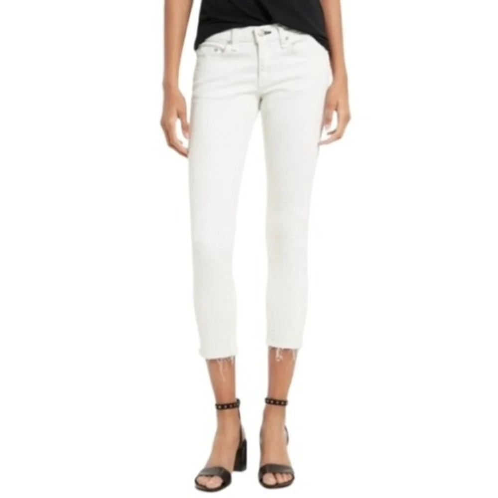 NWT Rag & Bone NWT 10 Inch Capri White Jeans‎ Slit Hem High Rise Size 28
